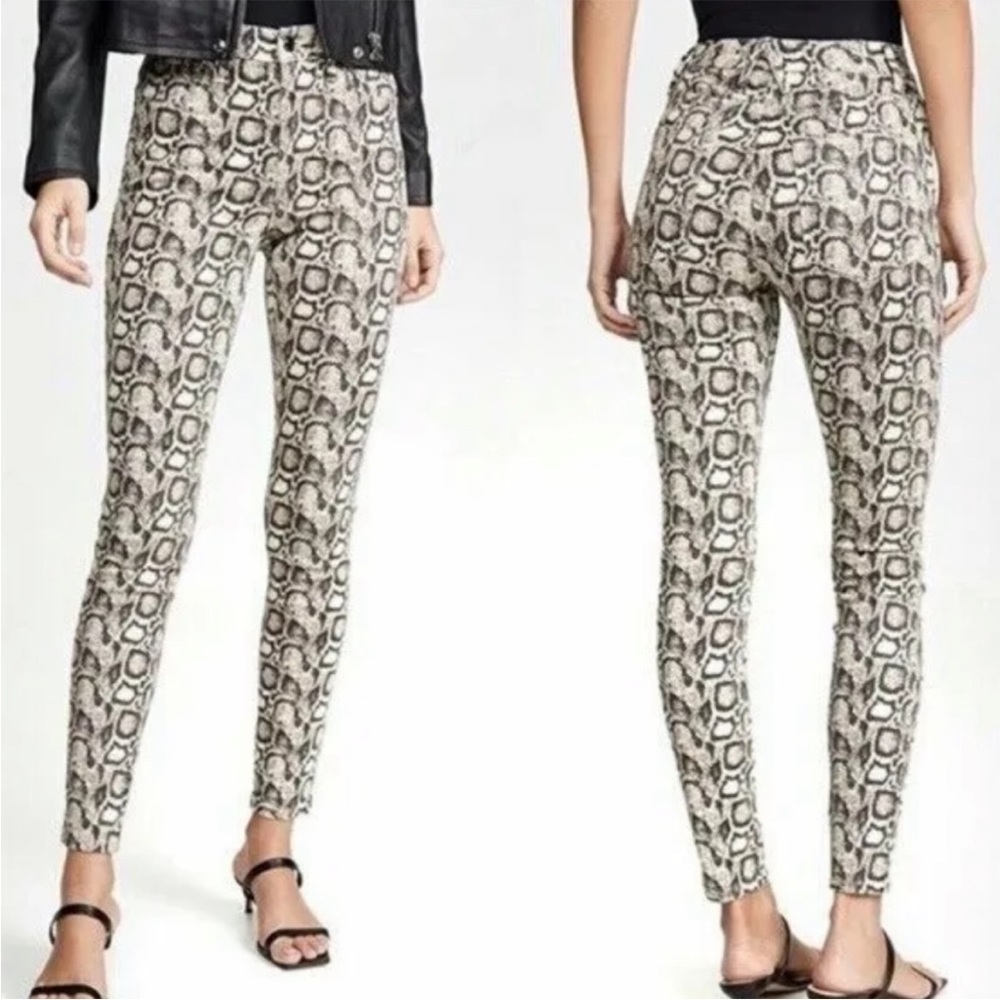 Like New Good American Good Legs Snakeprint High Waist Skinny Jeans